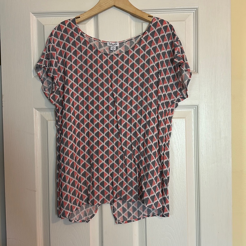 Splendid short sleeve, open back top